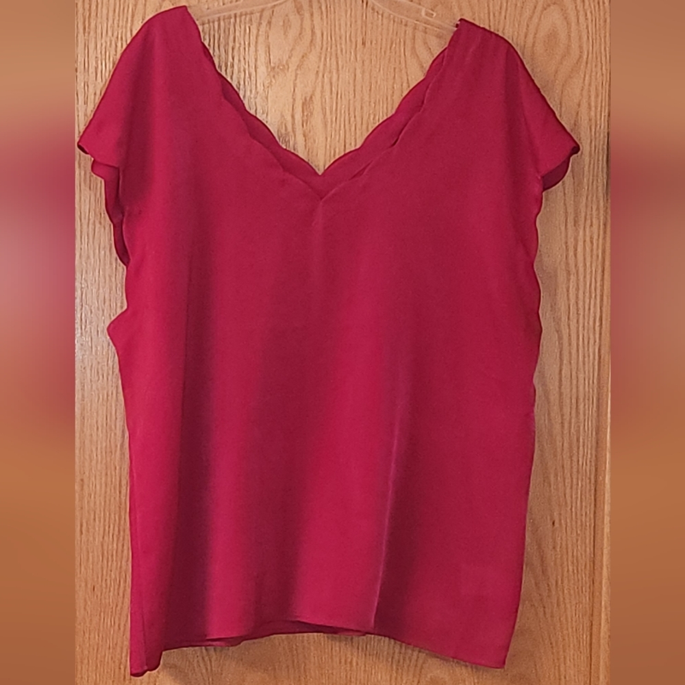 Pink satin blouse